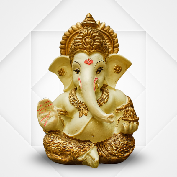 Small Ganesha Idol for Car Dashboard, Home Mandir, Office & Gifting