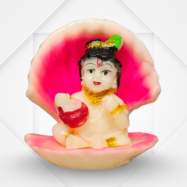 Bal Krishna Idol in Seep for Car Dashboard, Home Mandir, Office & Gifting