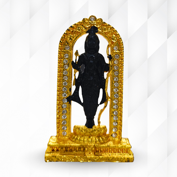 Black Kulin Ram Lala Idol for Home Mandir, Car Dashboard, Office & Gifting