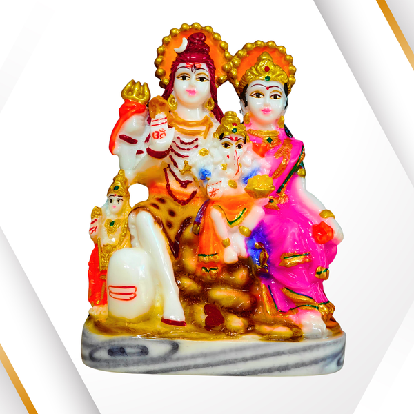 Shiva Parivar Idol for Home Mandir, Office & Spiritual Gifting
