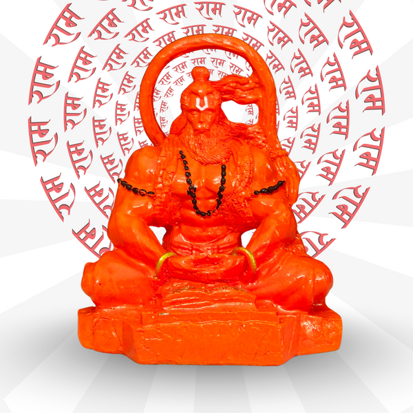 Meditating Hanuman Idol | Dhyan Mudra Murti for Home Temple, Office & Car Dashboard