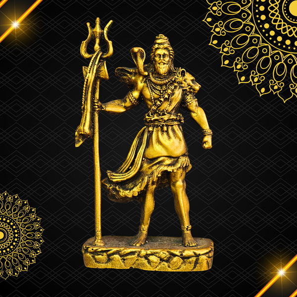 Lord Shiva Standing Idol for Car Dashboard, Home Mandir, Office & Gifting