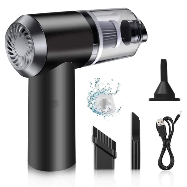 FolksKulture-Vacuum Cleaner for Car&amp; Home use wet and dry with blower || Portable 3 in1 wireless with USB rechargeable traveling vacuum cleaner for Home/Car/Outdoor/Office