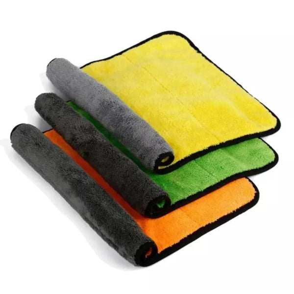 FolksKulture-Assorted Faux Suede Cloth (Pack of 3) 40X40 cm with 600 GSM
