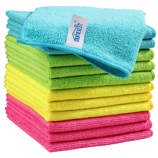 FolksKulture-Assorted Faux Suede Cloth (Pack of 10) 40X40 cm with 800 GSM