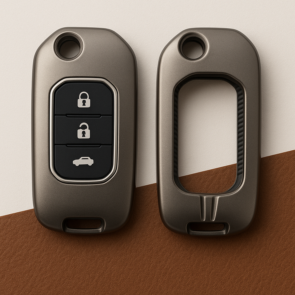 Honda Elevate 3-Button Smart Key Cover – Premium Metal Case with Keych ...