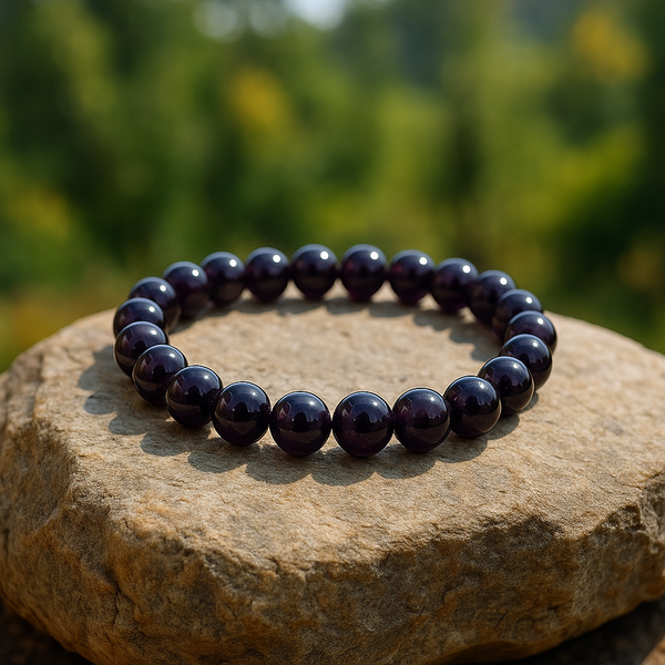 Premium Natural Amethyst Bracelet – Calming, Healing & Intuition-Boosting Crystal