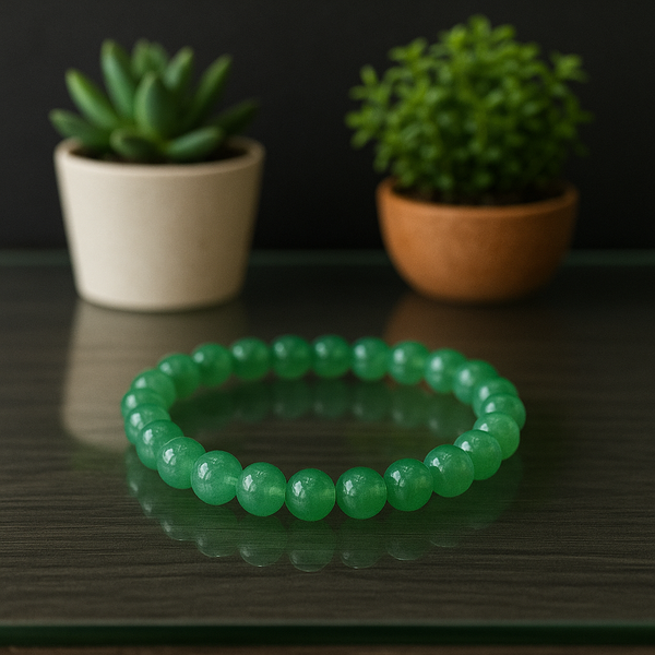 Premium Natural Green Aventurine Bracelet – Luck, Prosperity & Emotional Healing Crystal