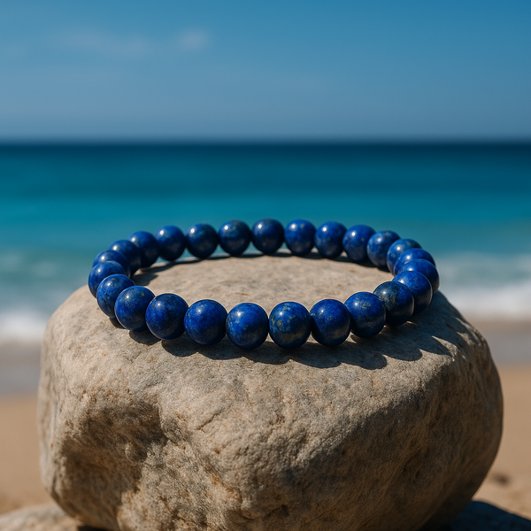 Premium Natural Lapis Lazuli Bracelet – Wisdom, Truth & Inner Peace Crystal