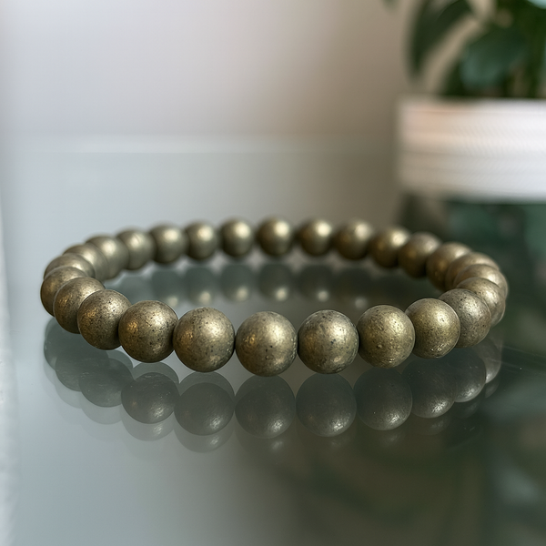 Natural Raw Pyrite Money Magnet Bracelet for Wealth, Confidence & Protection