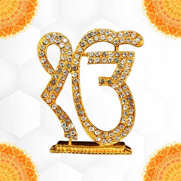 Ik Onkar Symbol Idol | Sikh Religious Decor for Car Dashboard, Home, Office & Gifting