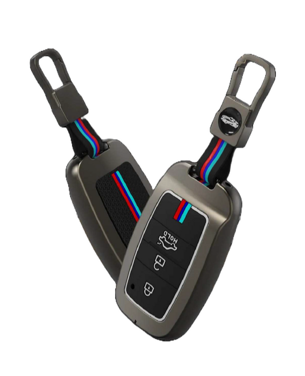 FolksKulture-Metal Silicon Car Key case for KIA 3 Button Smart Key