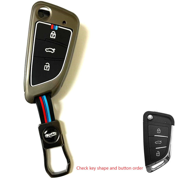 MK Metal-Silicone Key Cover for B29 Model Universal Flip Key (Aftermarket Universal Flip Key)