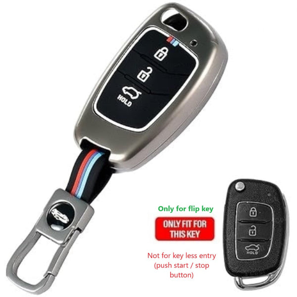 FolksKulture- Hyundai Aura | Exter | Venue | Nios | Xcent | i20 Active | i20 Elite | Creta Flip Key (3 Button Smart Flip Key)