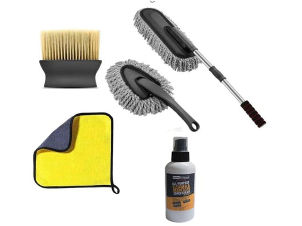 FolksKulture-Pack of 5 PCS Car Cleaning Kit