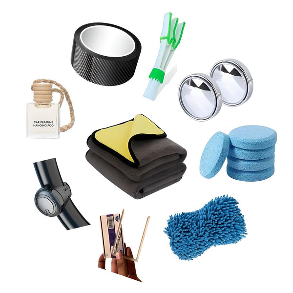 FolksKulture 14-pieces Car Essential Cleaning Kit