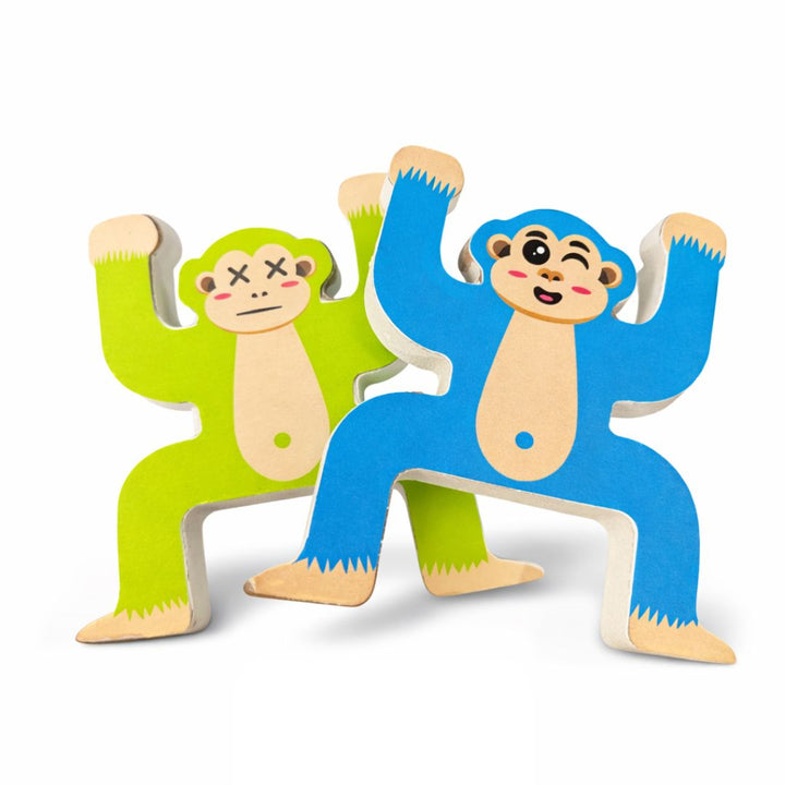 Wooden Monkey Balancing Stacking Blocks | Folkskulture – FolksKulture