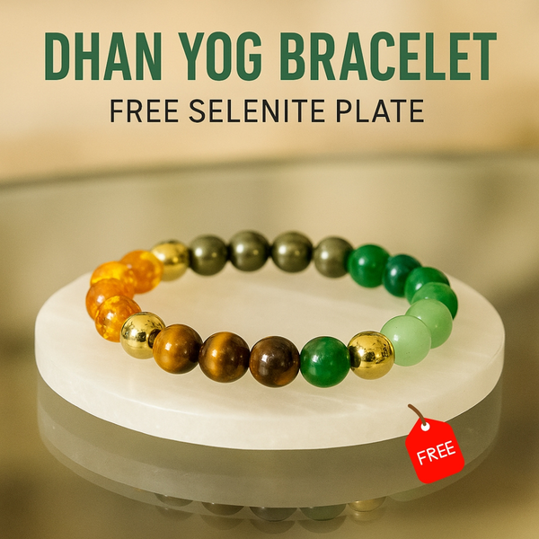 Dhan Yog Bracelet for Wealth & Prosperity with Free Selenite Plate