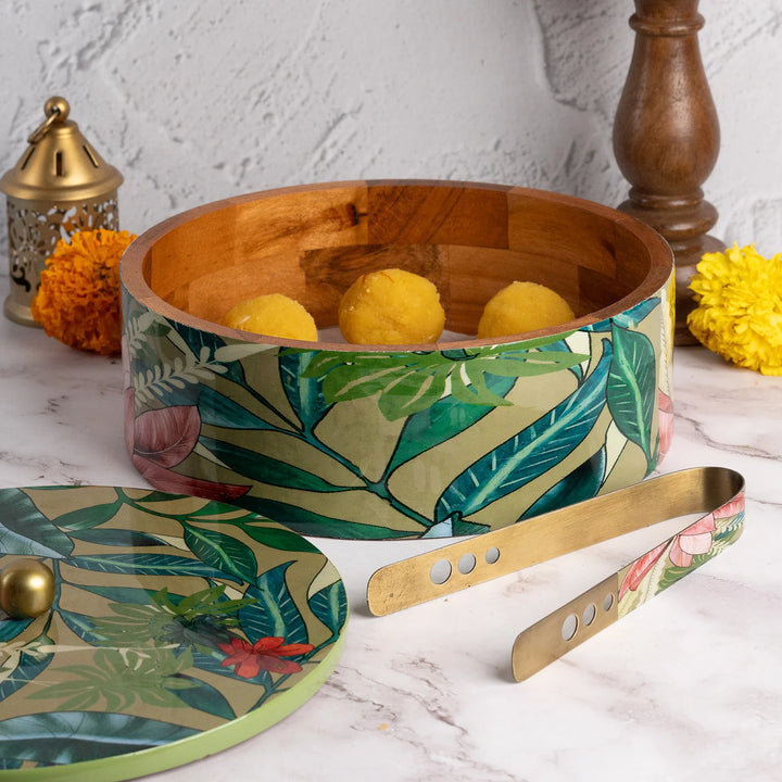 Pakistan Roti Container Insulated Allure Green Roti Box with Tong – Insulated Chapati Storage Container ...